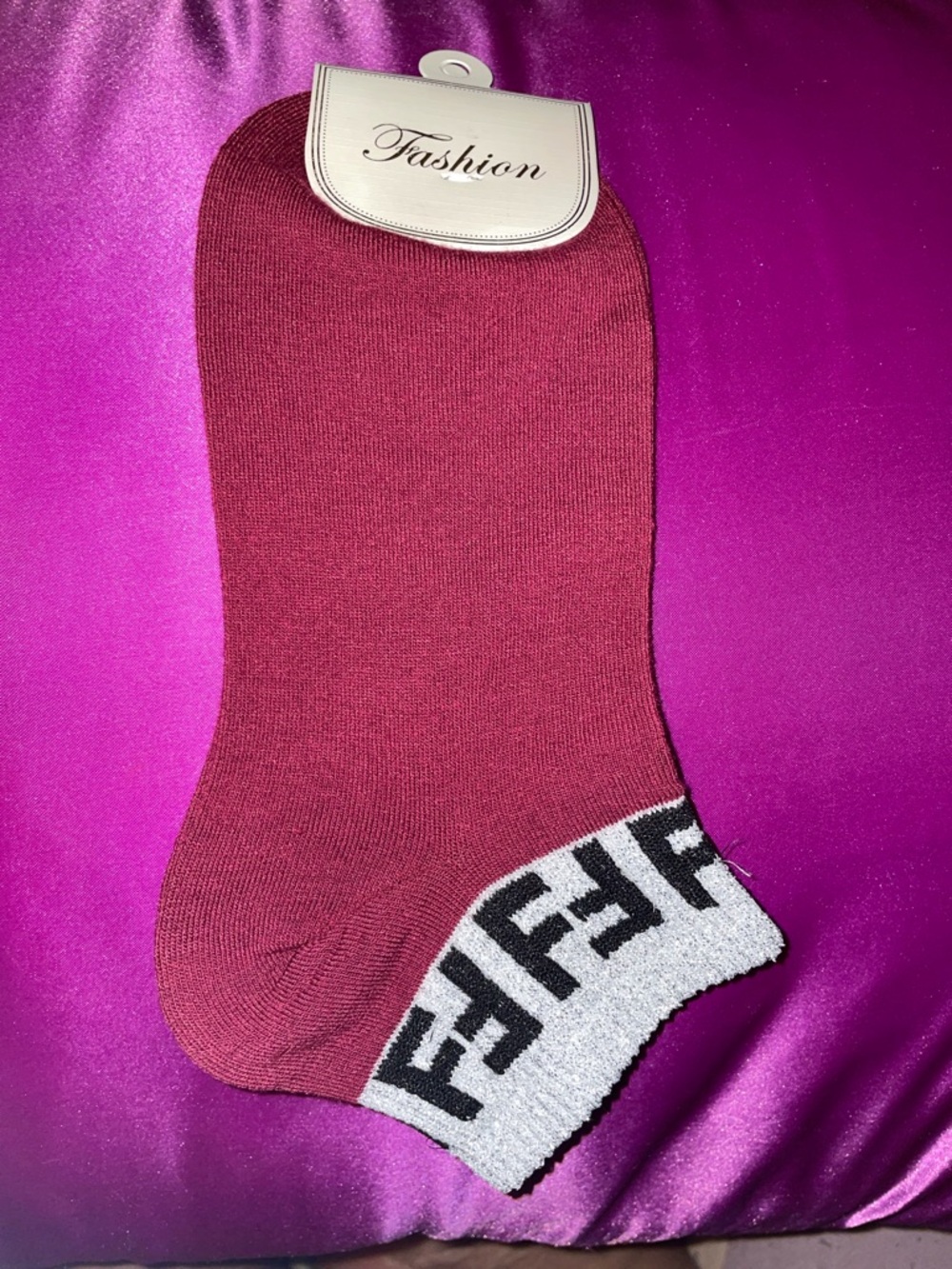 Burgundy Lux Socks